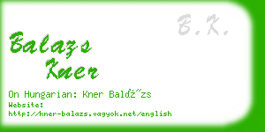 balazs kner business card